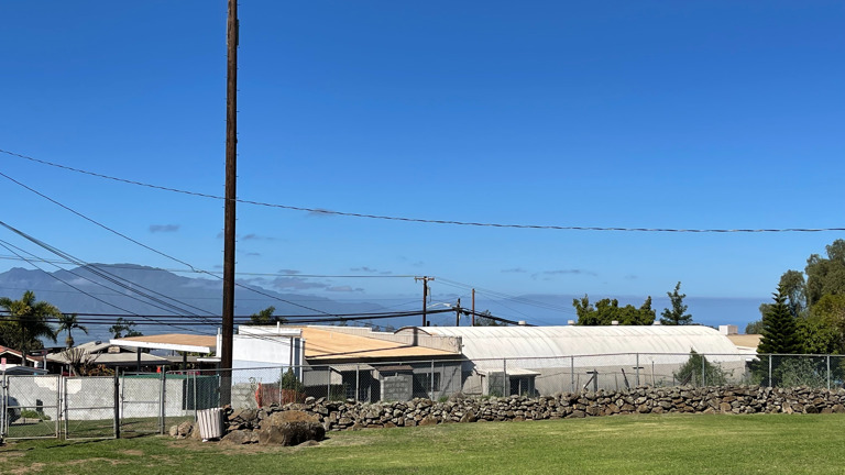 Back of Shop looking toward West Maui Mtns