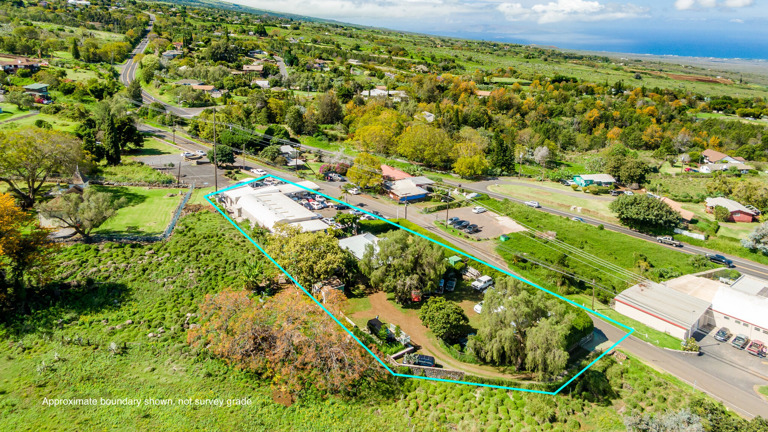 Aerial looking south & boundary