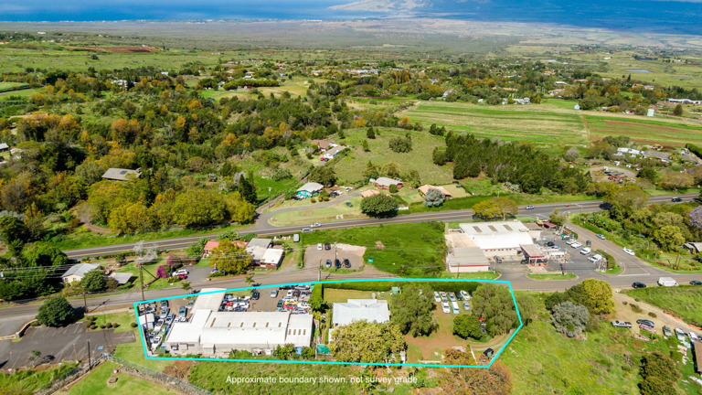 Aerial looking west & boundary