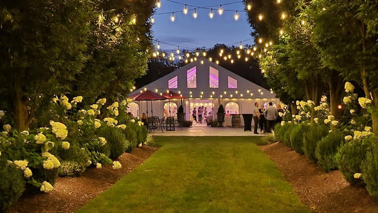 Patio event center entry