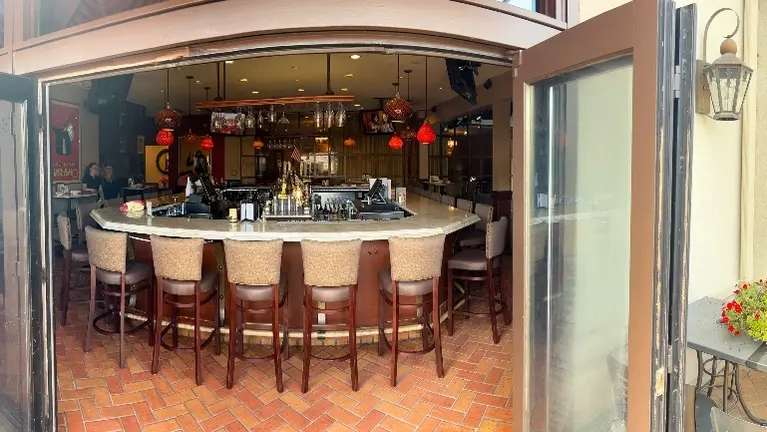 Patio looking into bar Patio looking into bar