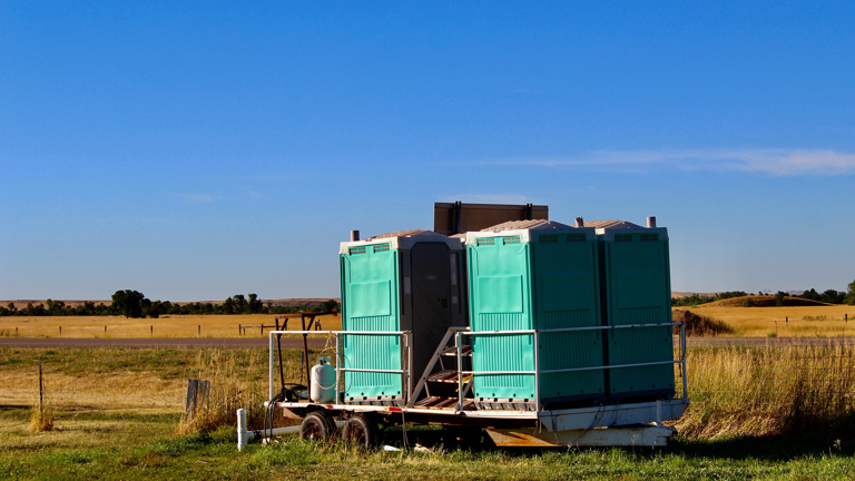 Plumbed in Porta potties