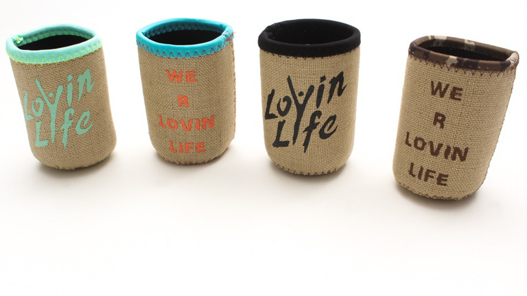 BurlapNeoprene Coozie 