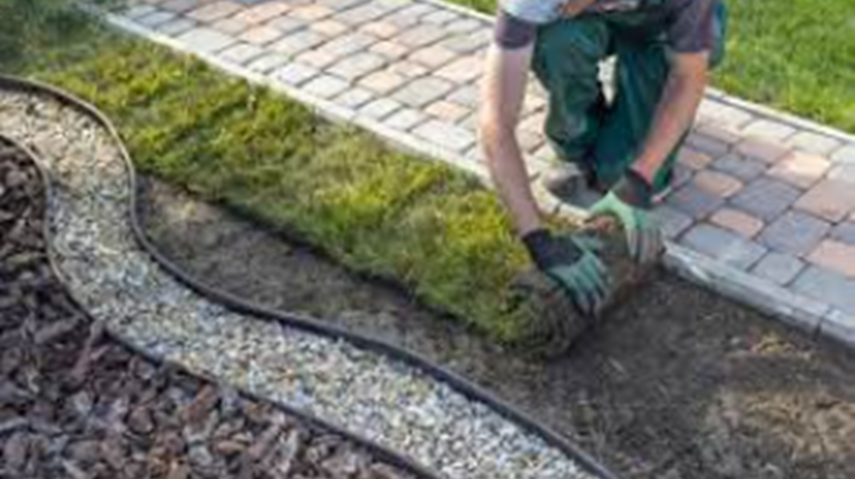 Paver and lawn install
