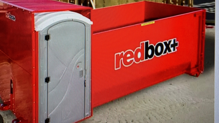 Dumpster with toilets 