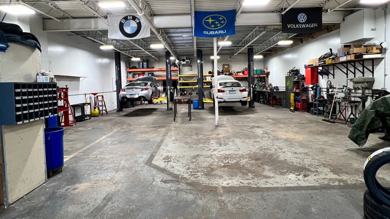 Rear repair bays