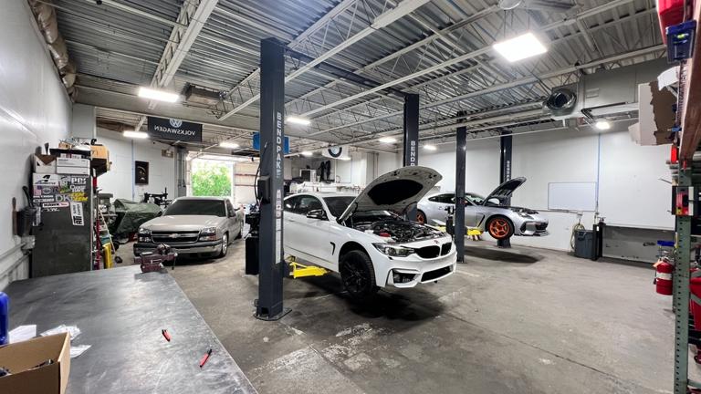 Rear service bays