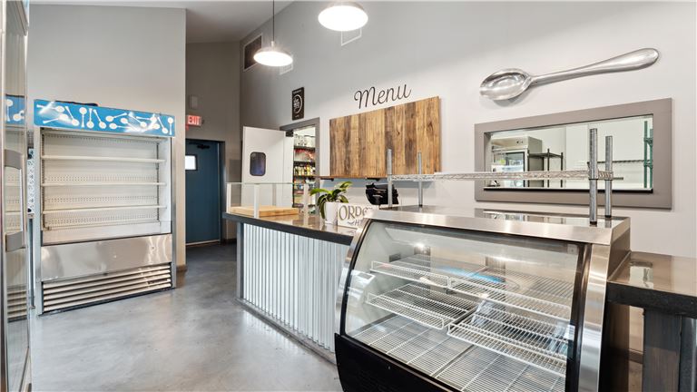 Retail Counter in Front of the Commercial Kitchen &amp;amp; Office