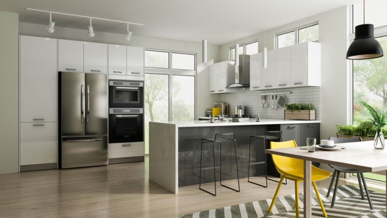 Flat Panel Kitchen - 2 Tone