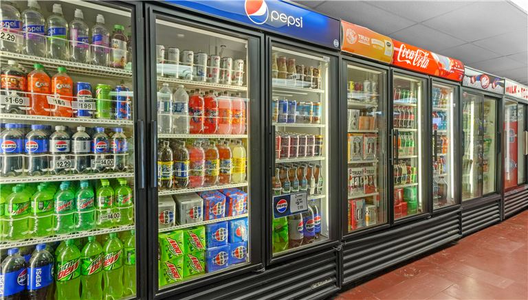 Convenience store with meat market