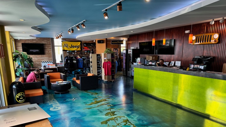Lobby and rental counter