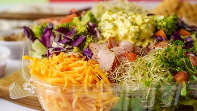 Fresh Salads, Sandwiches and famous Yogurt.