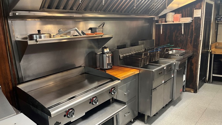 Grill, Fryer, and Hood