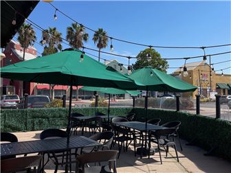 Restaurant in a prime spot with a patio