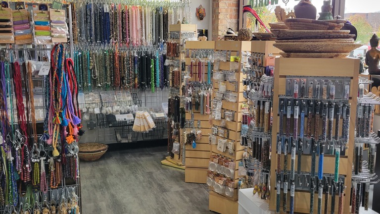 front of store and stones