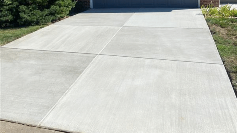 Concrete driveway