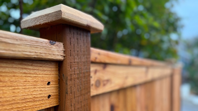 Cedar fence-detail
