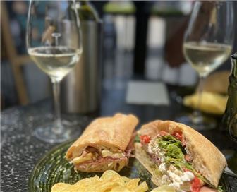 Established Sandwich shop with a patio, and low rent