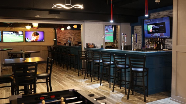 Downstairs sports bar