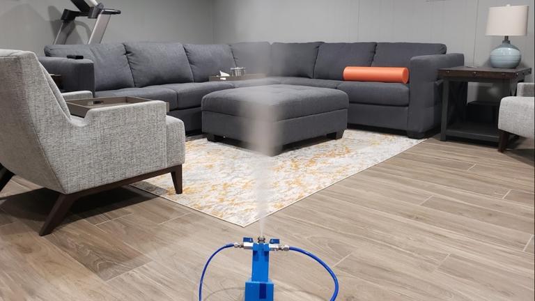 Dry fogging a home
