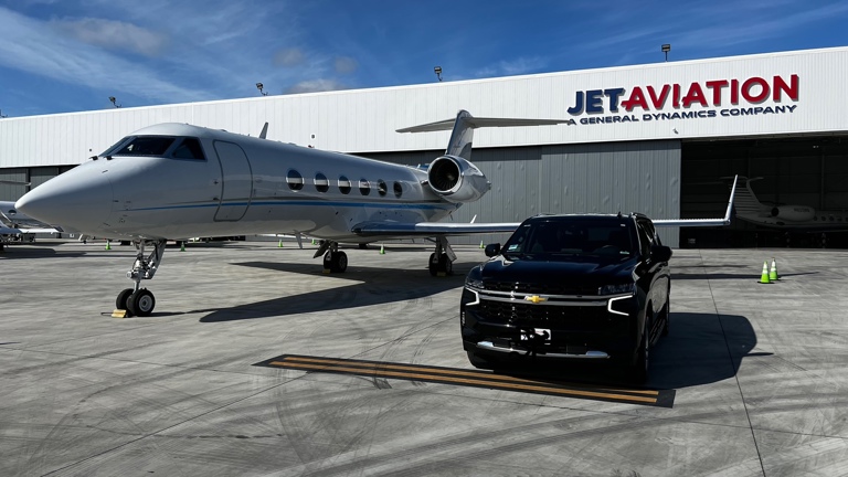Waiting for a VIP client at a private jet airport