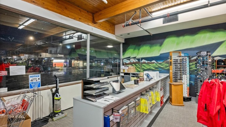 Self-serve fishing license counter
