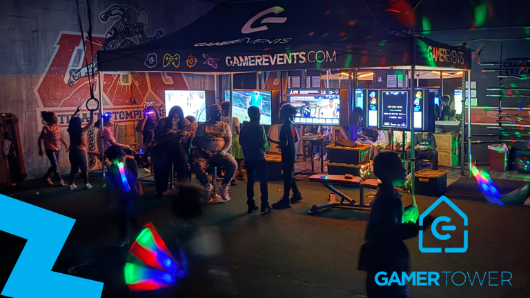 Gamer Towers with lights