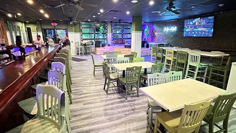 First Bar we have new chairs and everything is black and wihite