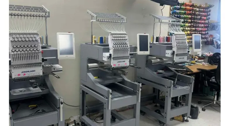 3 Commercial Grade Embroidery Machines