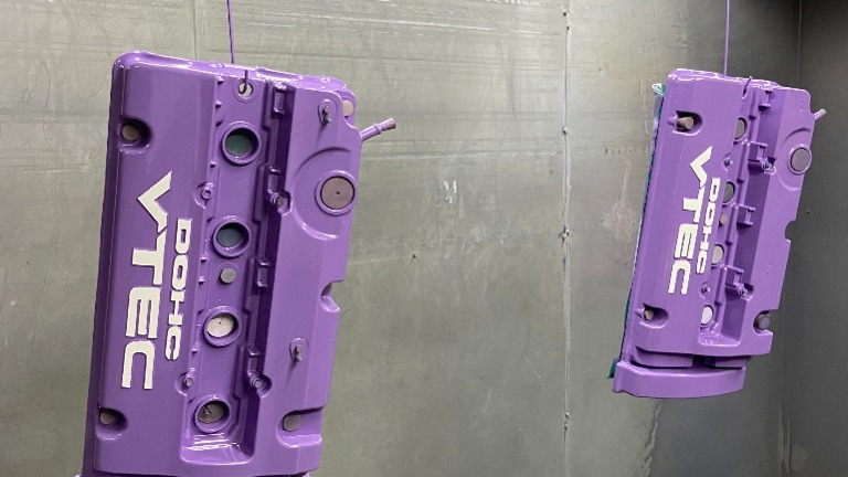 Purple Powder Coated Valve Coverslve Covers