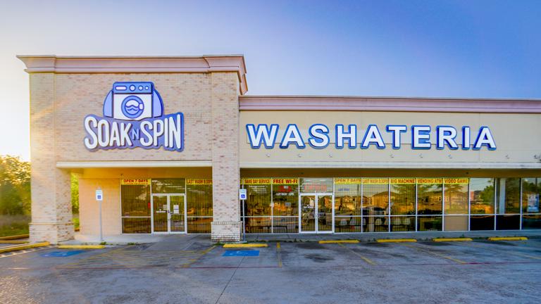 Brand new light up store front sign that is highly visible from anywhere on the street