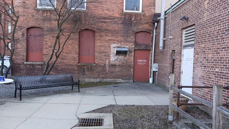 Rear view entrance