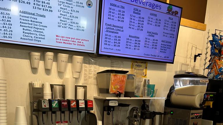 prep area and Soda