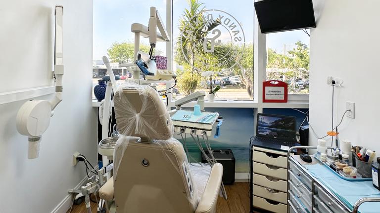 One of three dental operatories, with room for expansion.