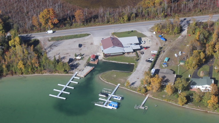 Ariel View 225 ft waterfront