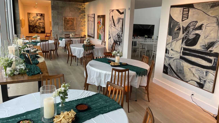 Tables Set in Gallery
