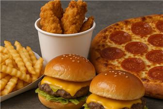 Franchise hamburger/chicken/pizza restaurant on major road doing $1.4M