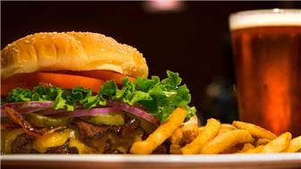Burger Restaurant with Beer & Wine, Patio, End-cap location