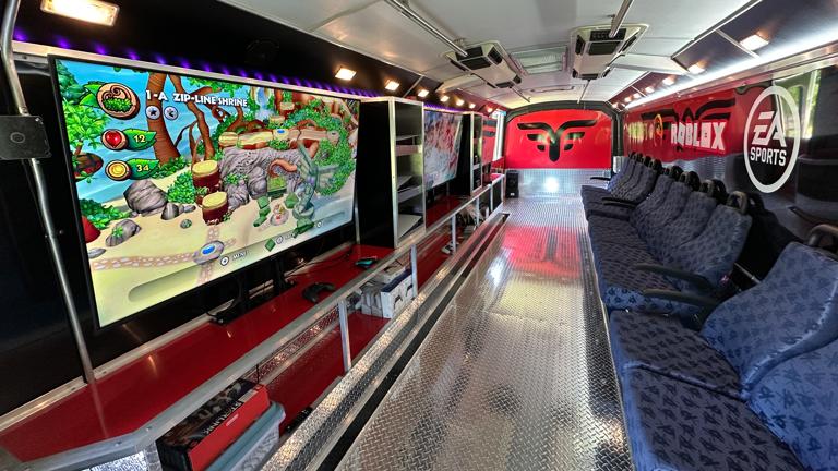 Gaming bus interior Gaming bus interior