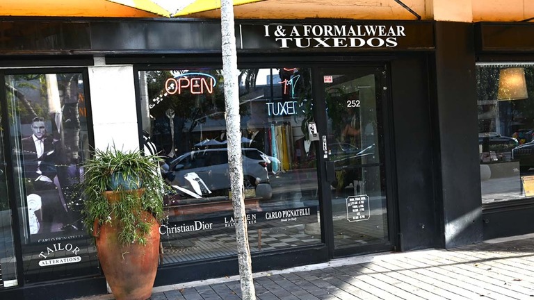 Main Storefront in Busy Outdoor Shopping District