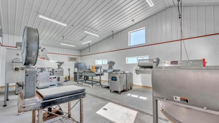 Meat processing facilities are new and USDA inspected; meat processing equipment can be included in purchase.