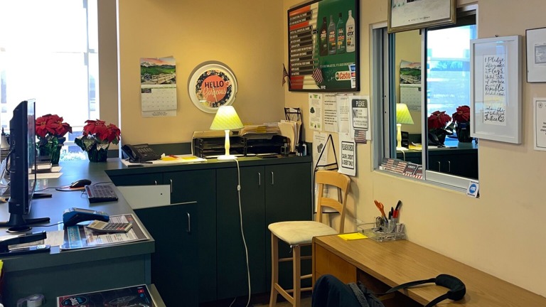 Customer Service Work Counter Area