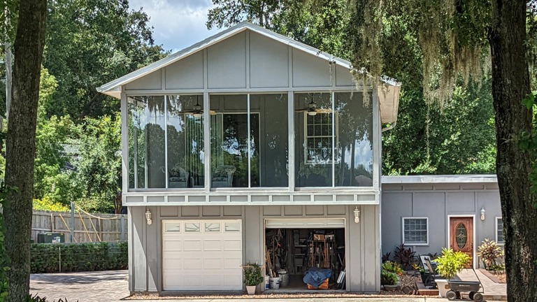 Second story sun room. Second story sun room.