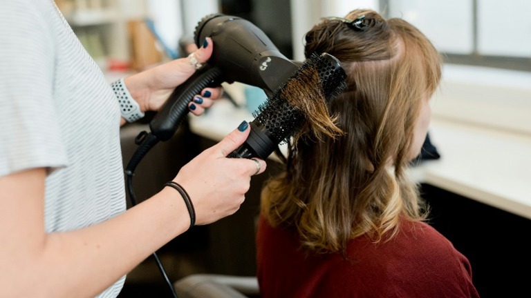 Strong team culture of stylists at this salon