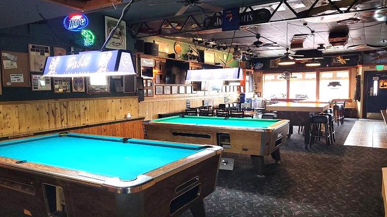 Pool tables in back