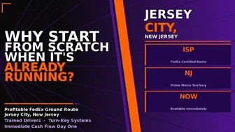 Your Business. Already Built A fully operational Jersey City FedEx Rte