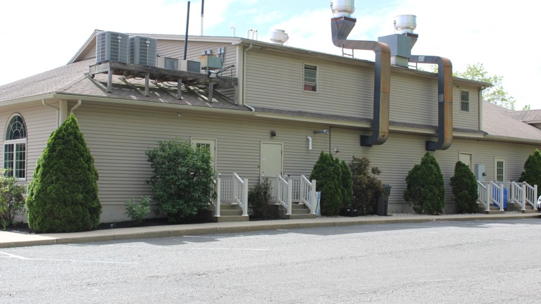 rear of building