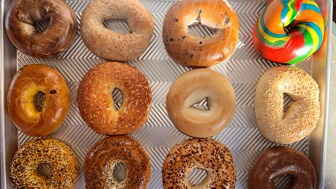 NYC bagel shop deli, with supply chain from NYC to FL