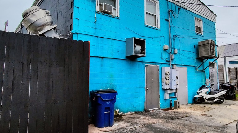 Back of building Back of building