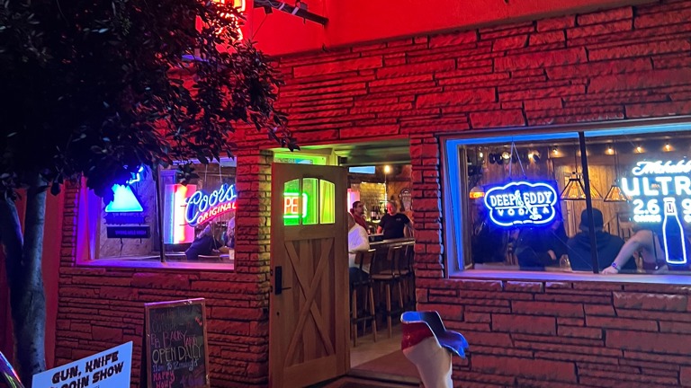 Exterior nighttime photo from Pagosa Street 